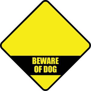 Beware of dog frame