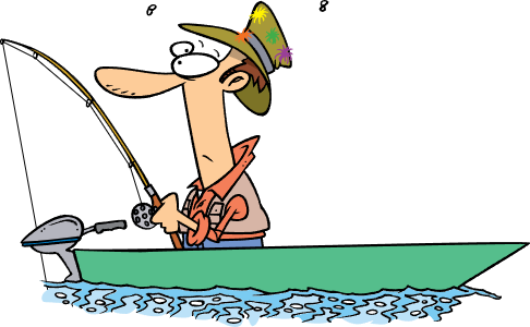 Horgászó férfi