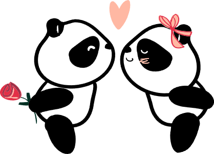 Panda szerelmespár