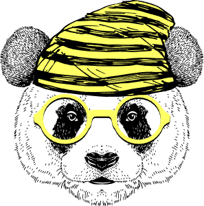 Hipszter panda